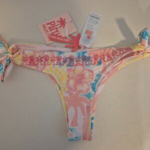 Pink Palm Puff Lila Bottom (Cheeky) in Sherbet Swirl - Size XXS - BNWT
